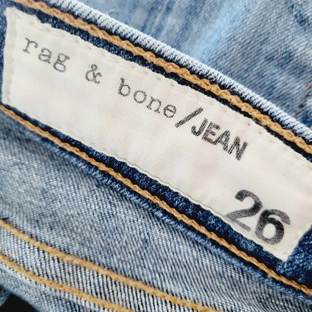 Rag & Bone 26 skinny distressed denim jeans